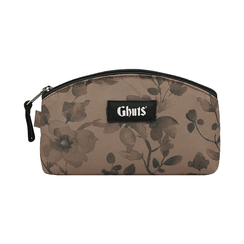 CARTEIRA PEQUENA GV173 FLORAL TAUPE GHUTS