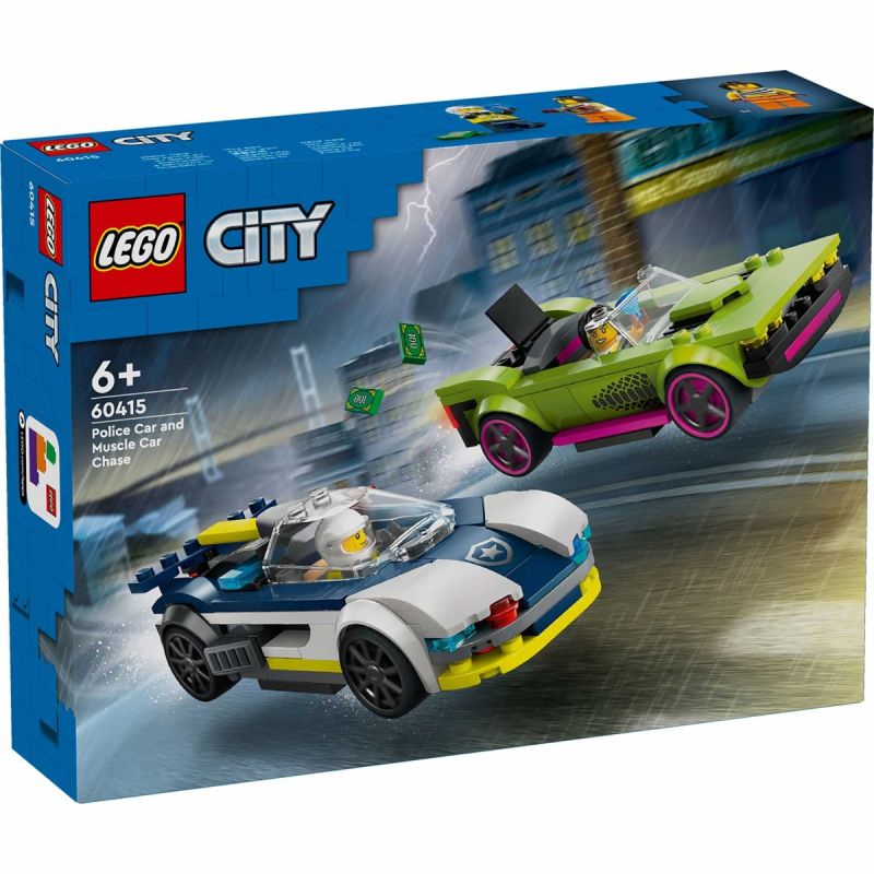 PERSEGUICAO CARRO DA POLICIA E MUSCLE CAR - LEGO CITY 60415