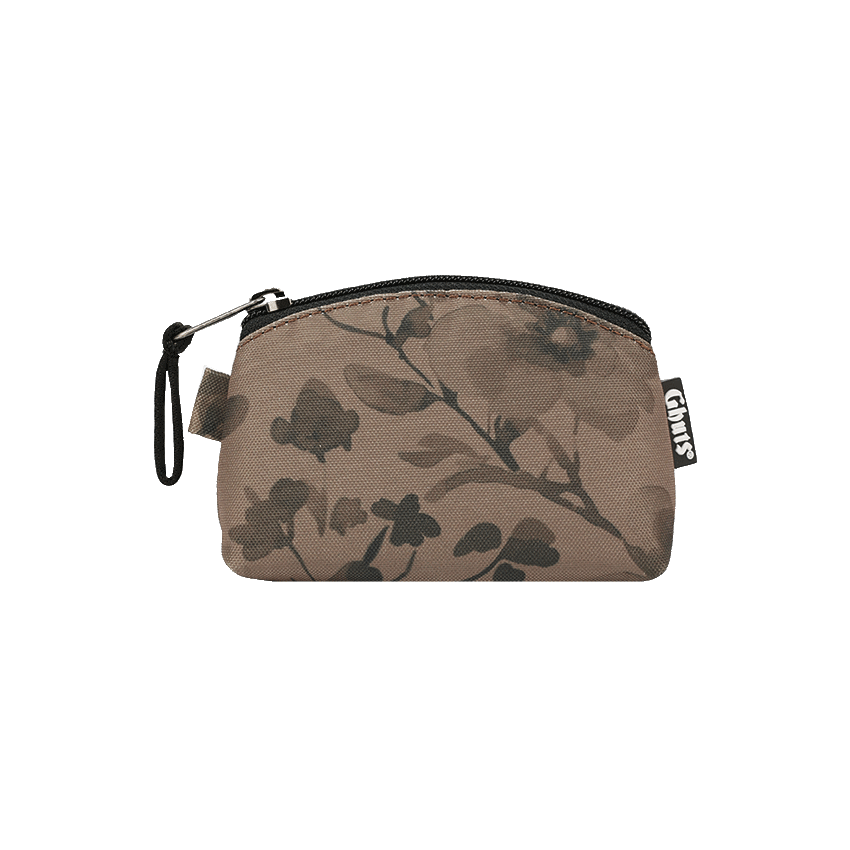 PORTA-MOEDAS GV175 FLORAL TAUPE GHUTS