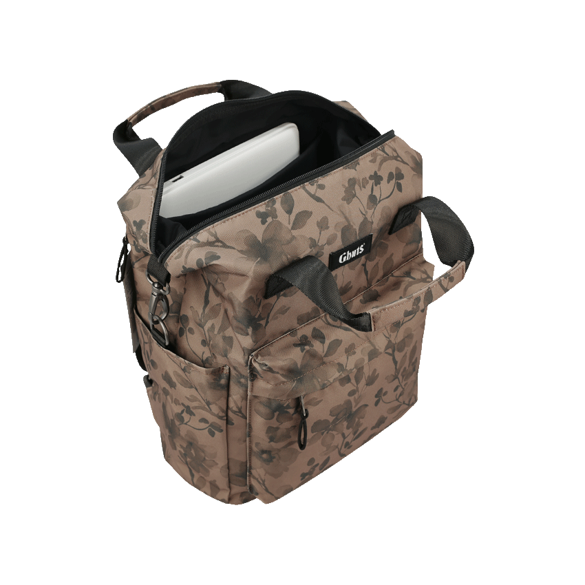 MOCHILA/MALA PC GV230 FLORAL TAUPE GHUTS